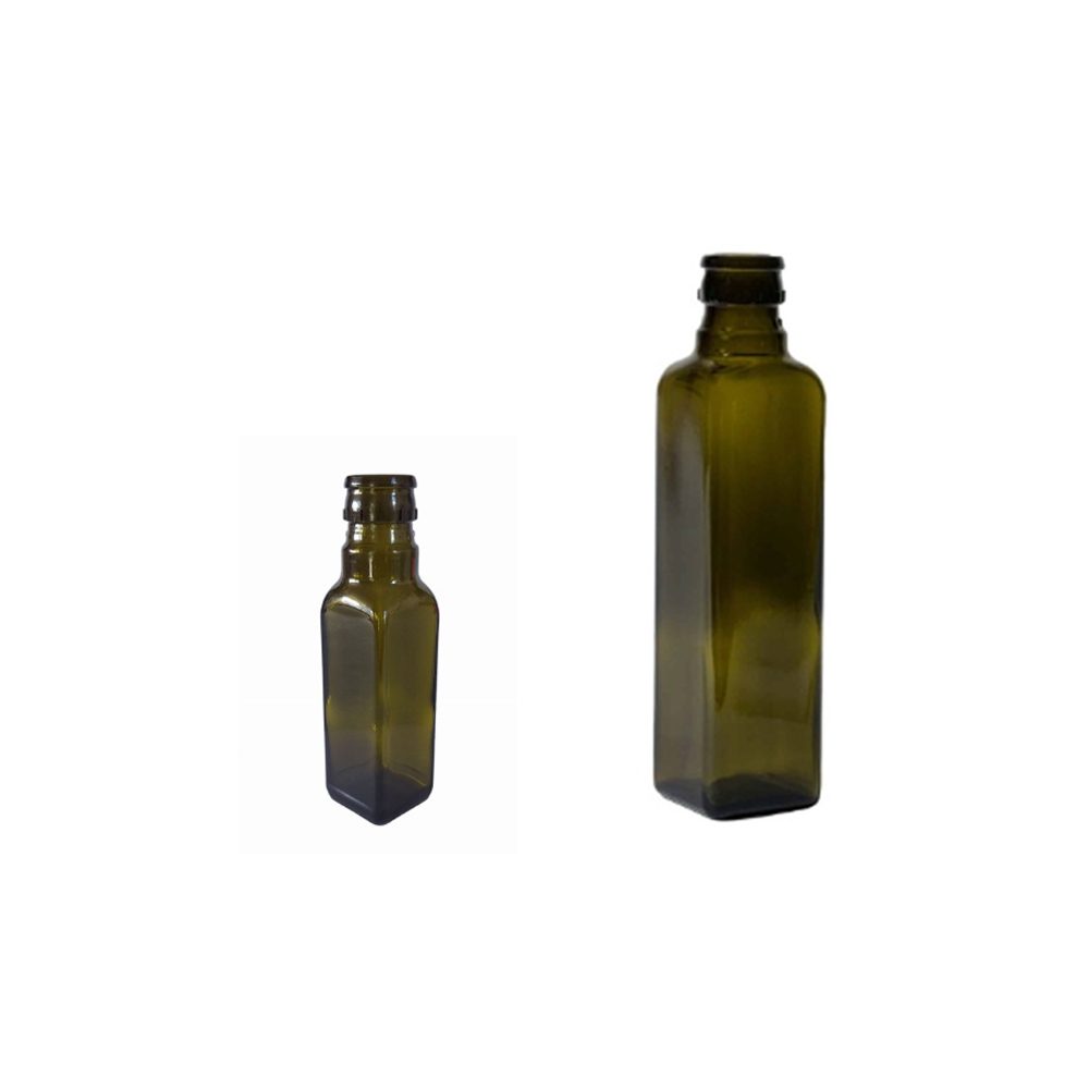 Aliejaus stiklinis butelis rudai žalias Marasca GUALA 100, 250 ml (kakliukas 31,5 mm) 1 Aliejaus stiklinis butelis rudai žalias Marasca GUALA 100, 250 ml (kakliukas 31,5 mm)